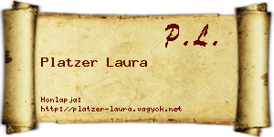 Platzer Laura névjegykártya